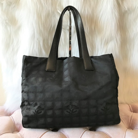 CHANEL Handbags - CHANEL Travel Line Black Canvas Tote